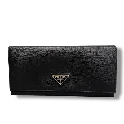 PRADA プラダ サフィアーノ 三角ロゴ 長財布 トライアングル ブラック
