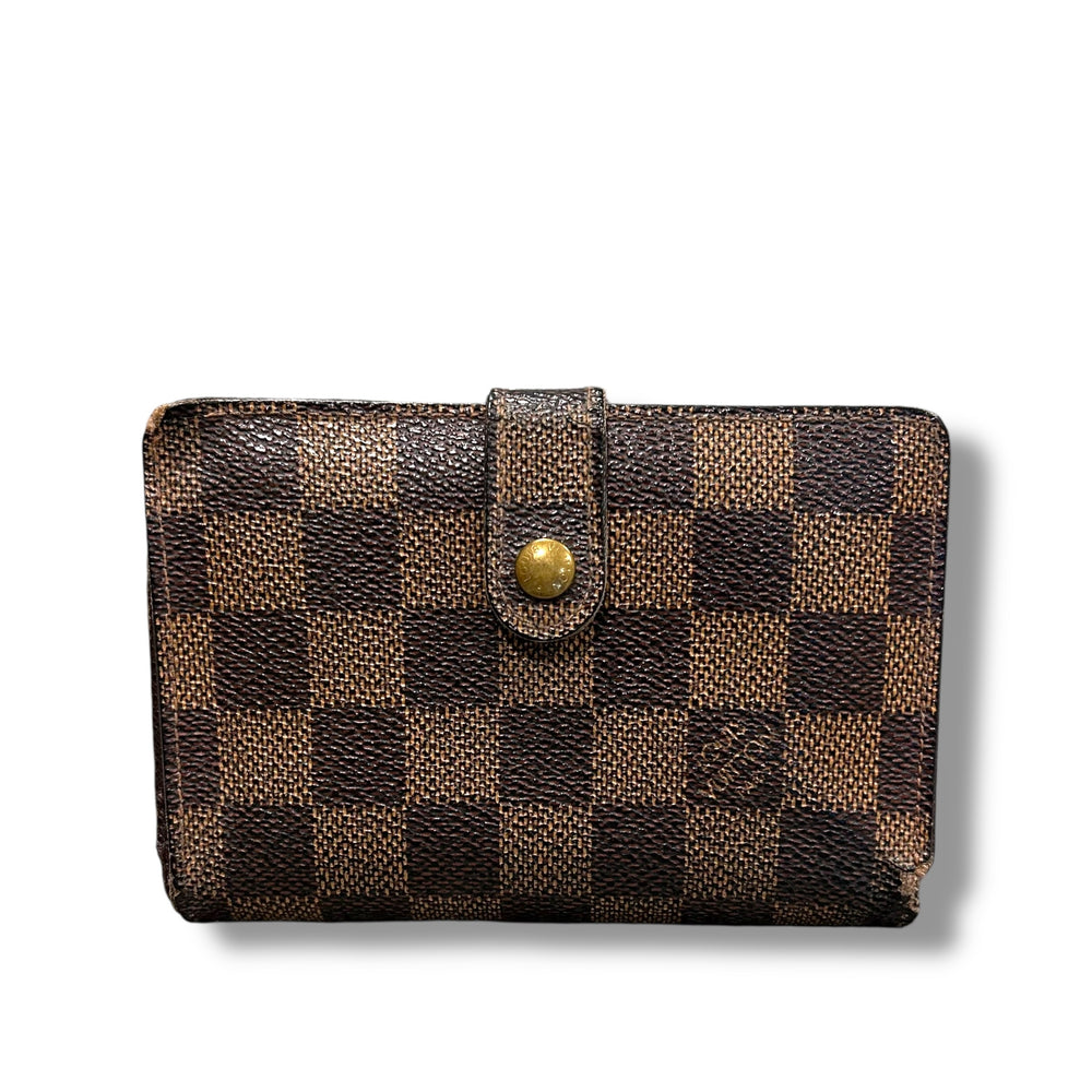 LOUIS VUITTON ヴィトン ダミエ ヴィエノワ 二つ折り 財布 がま口