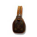 LOUISVUITTON ヴィトン ミニスピーディ モノグラム ハンドバッグ ブラウン ヌメ革