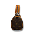 LOUISVUITTON ヴィトン ミニスピーディ モノグラム ハンドバッグ ブラウン ヌメ革