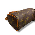 LOUISVUITTON ヴィトン ミニスピーディ モノグラム ハンドバッグ ブラウン ヌメ革