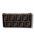 美品 FENDI フェンディ ズッカ柄 長財布 二つ折り キャンバス×レザー