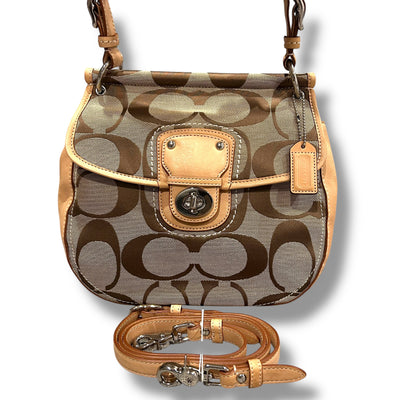 美品 COACH コーチ 2way ハンドバッグ ショルダー シグネチャー柄 レディース