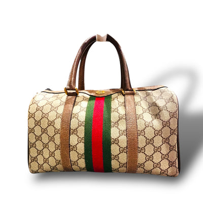 GUCCI オールドグッチ ハンドバッグ ミニボストン シェリーライン GGスプリーム