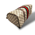 極美品 GUCCI グッチ シェリーライン ハンドバッグ ミニボストン ブラウン
