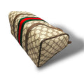 極美品 GUCCI グッチ シェリーライン ハンドバッグ ミニボストン ブラウン