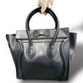 美品 CELINE セリーヌ ラゲージ トートバッグ 大容量 A4収納 ネイビー