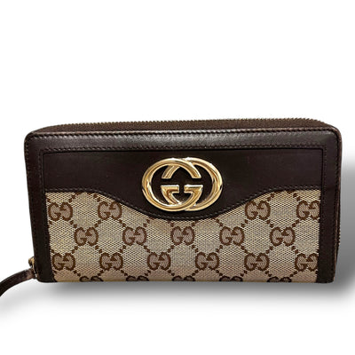 GUCCI グッチ スーキー インターロッキング 長財布 GGキャンバス ジッピーウォレット