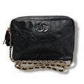 CHANEL シャネル マトラッセ フリンジ チェーンショルダーバッグ ブラック ココマーク レディース