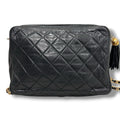 CHANEL シャネル マトラッセ フリンジ チェーンショルダーバッグ ブラック ココマーク レディース
