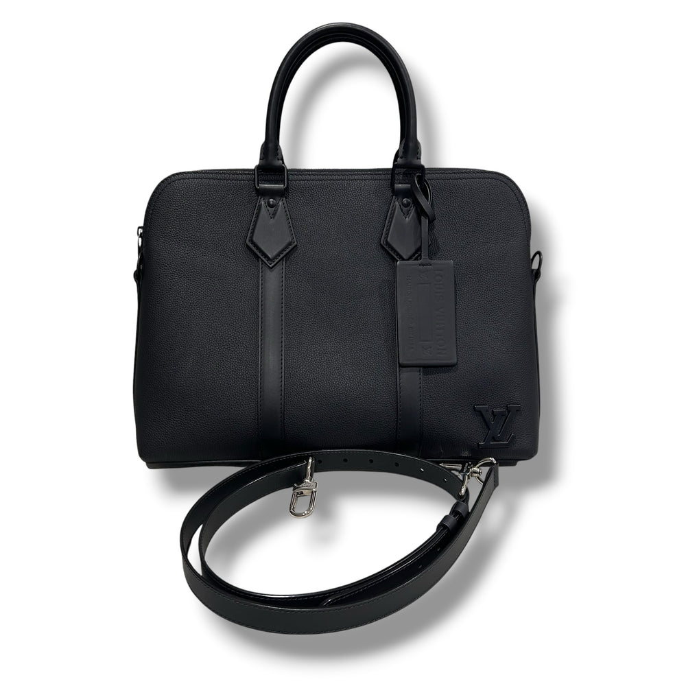 LOUISVUITTON ヴィトン テイクオフ ブリーフケース ビジネスバッグ ２way ブラック メンズ